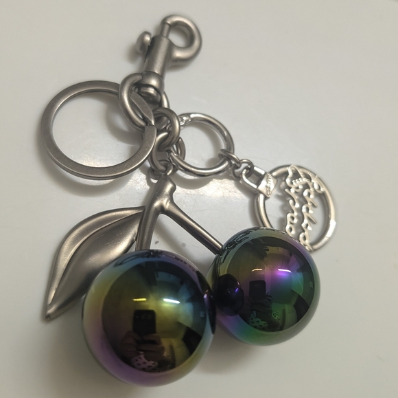 Cherry Bag Charm + Coach Poppy Charm Keychain Set - Picture 9 of 12